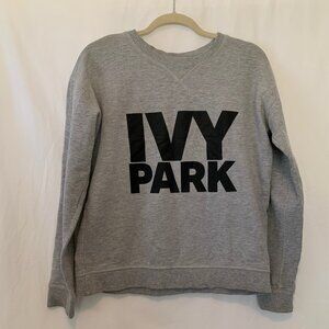 Ivy Park Grey Crewneck Sweatshirt – Size S – Black Logo